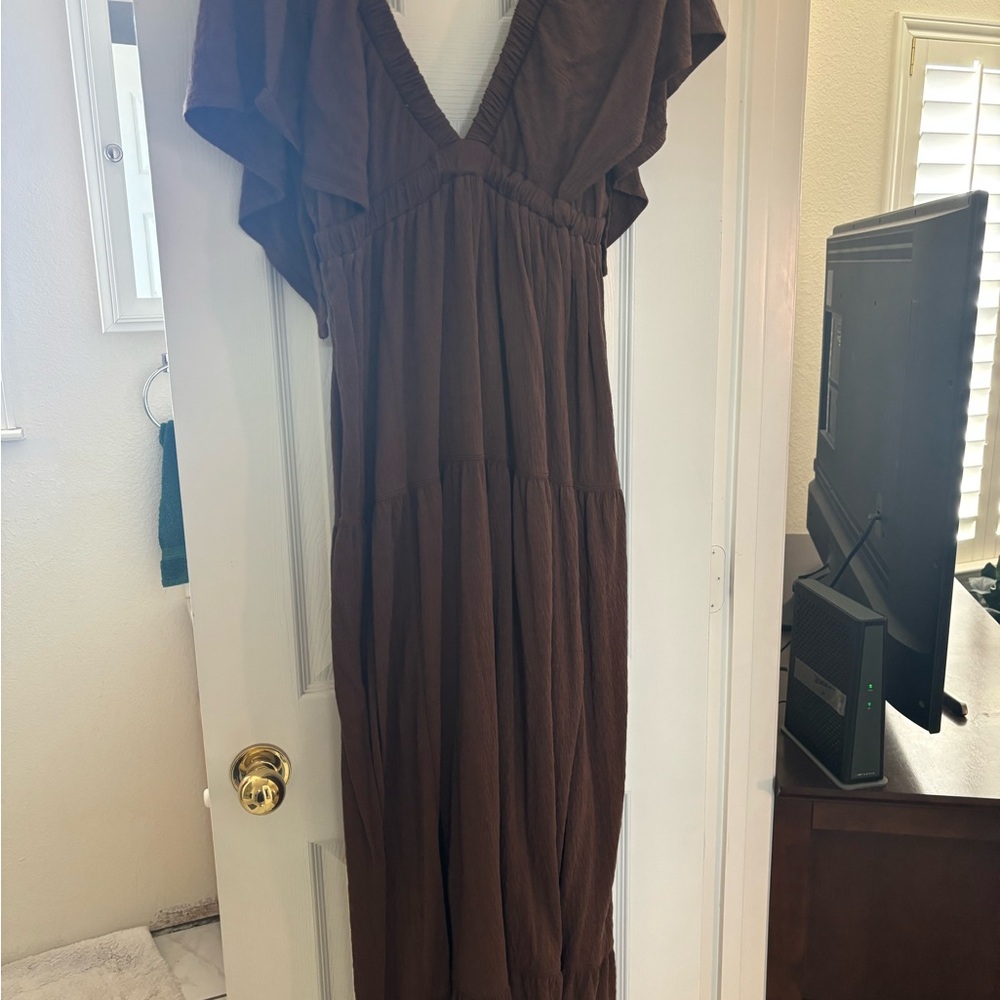 Free People Brown Maxi Dress